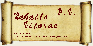 Mahailo Vitorac vizit kartica